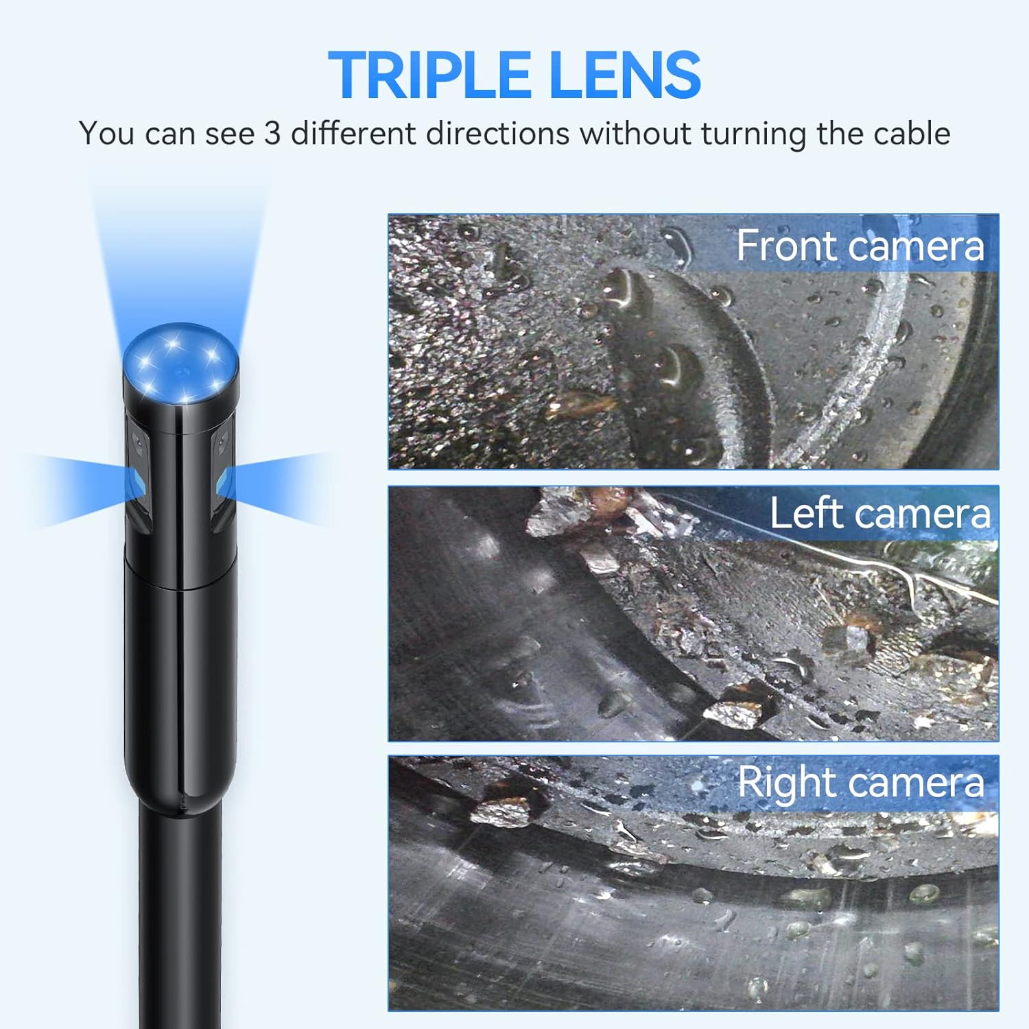 5inch IPS Screen HD Waterproof Borescope Inspection Camera (16.5ft) L8349
