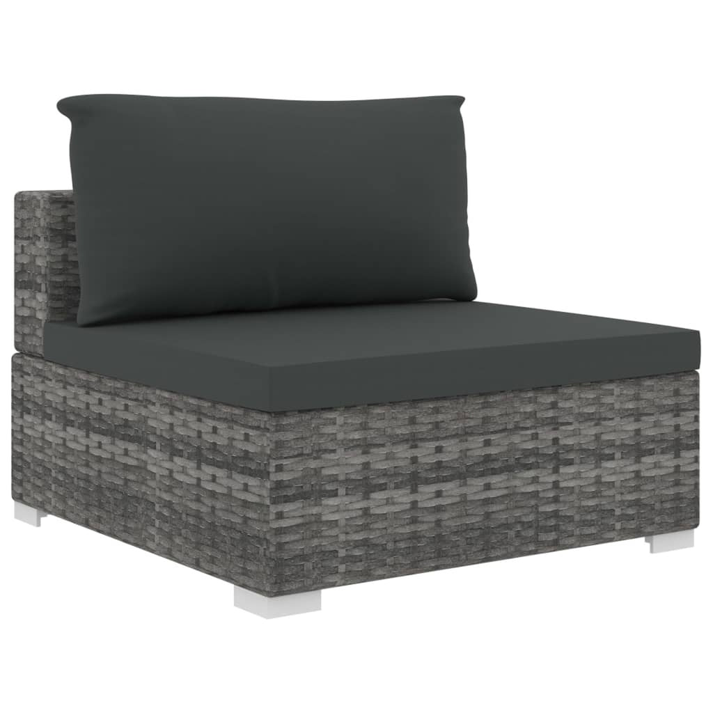 8 Piece Poly Rattan Outdoor Sectional Sofa Set with Cushions B8881