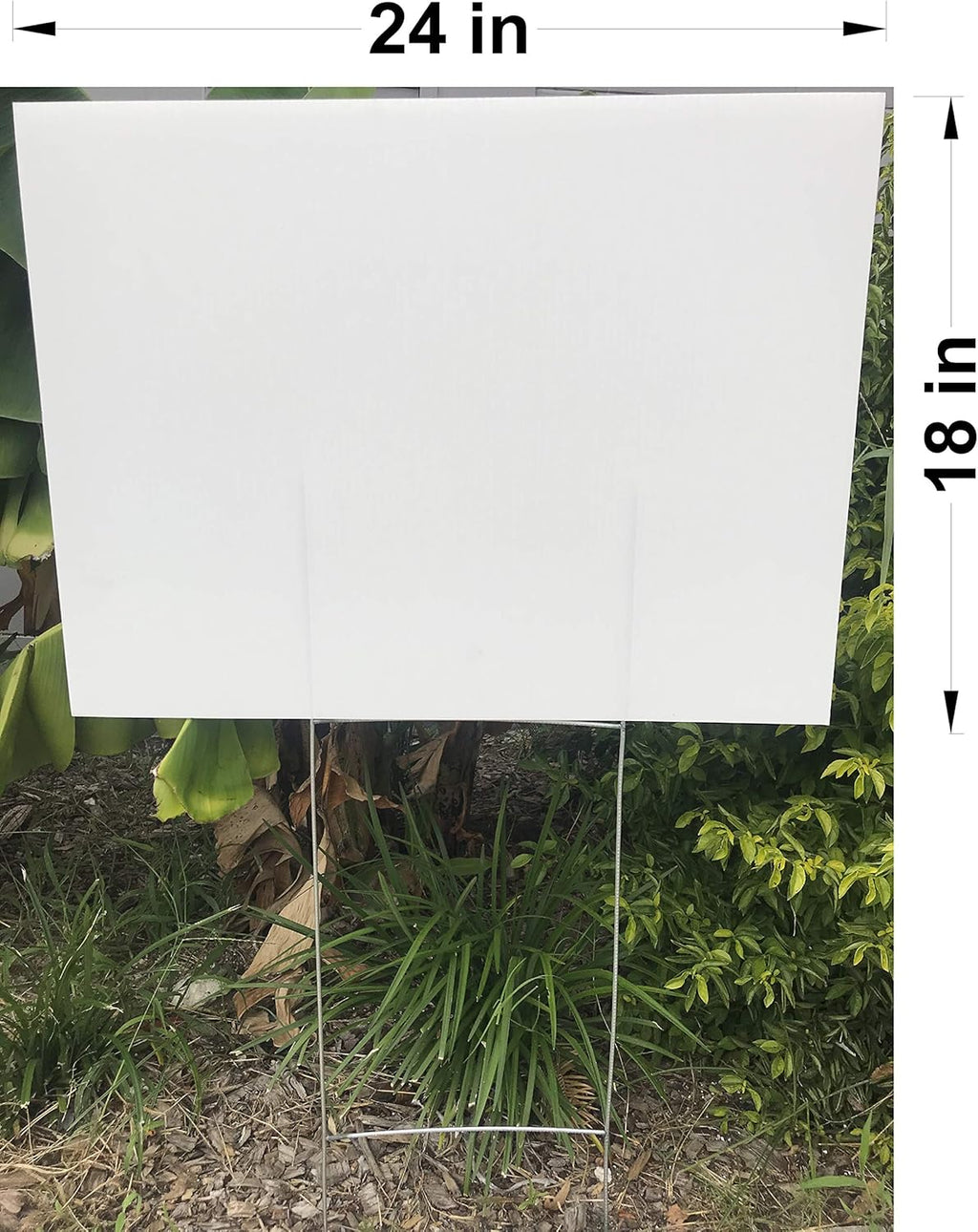 White Signs Board and Metal Stake, Pack of 2 A91775