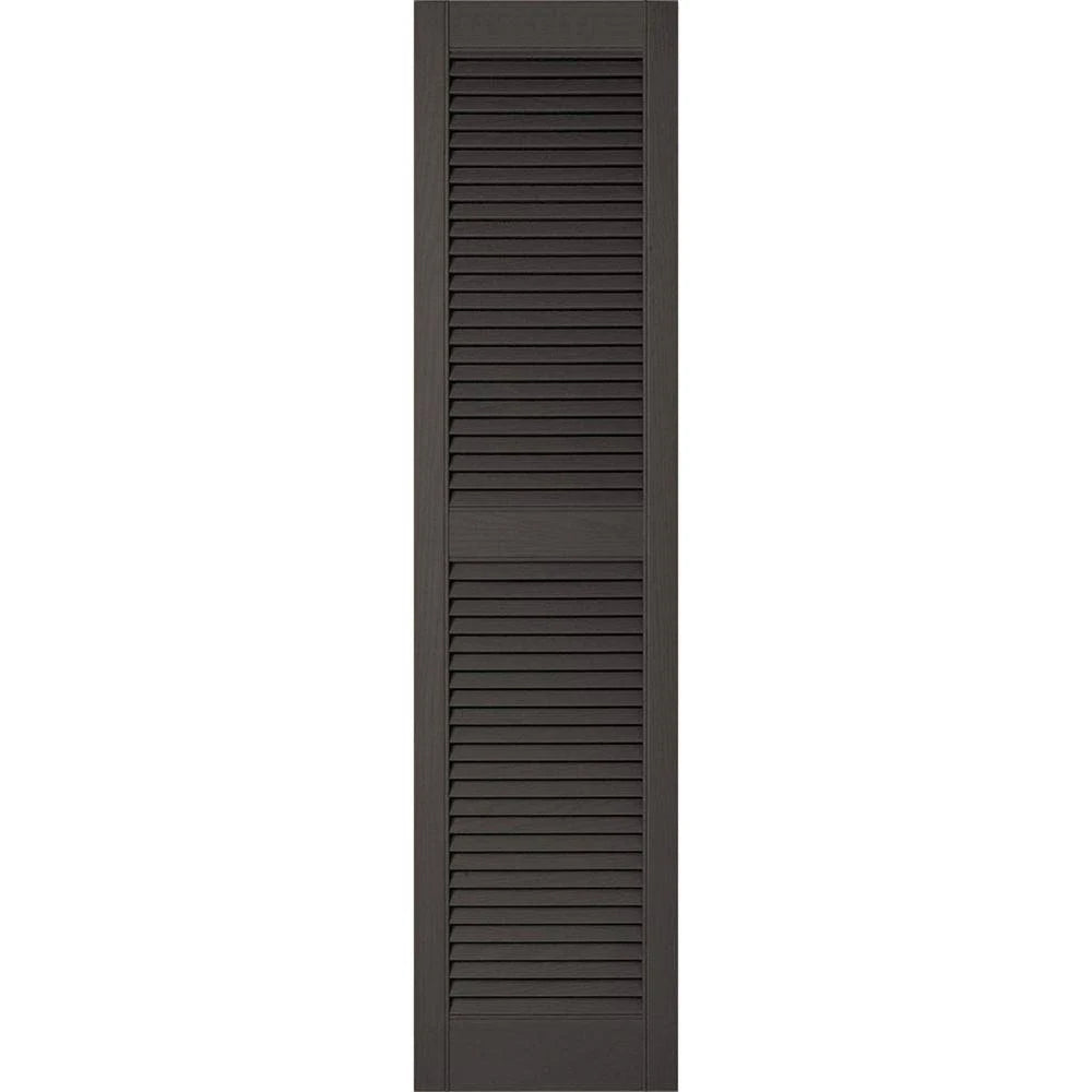 14 1/2 inchw x 47 inchh Vinyl Open Louver Shutters (Per Pair) S60498