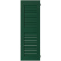 15 in. x 44 in. Exterior Real Wood Pine Open Louvered Shutters Pair M10084