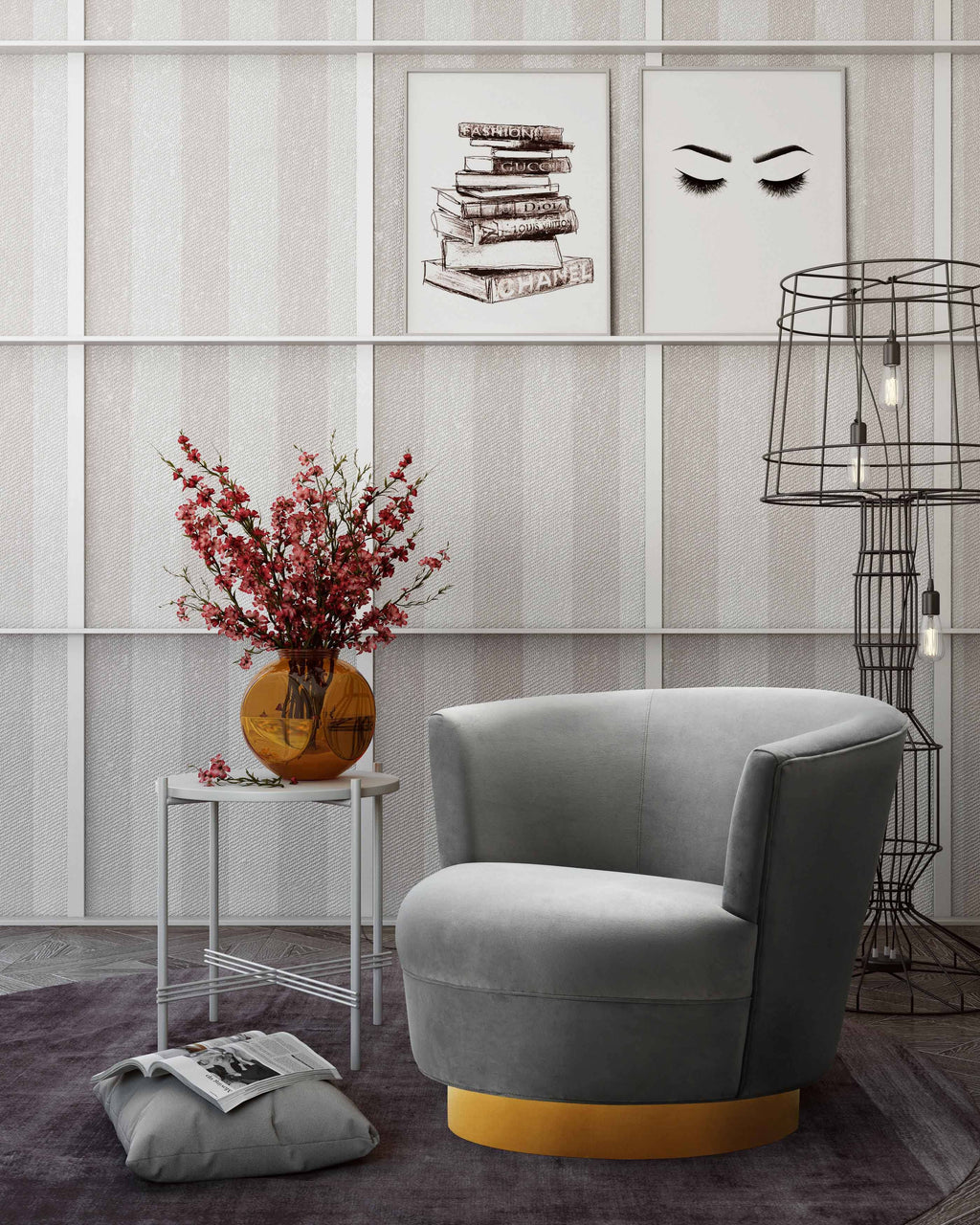 Grey Swivel Chair P710