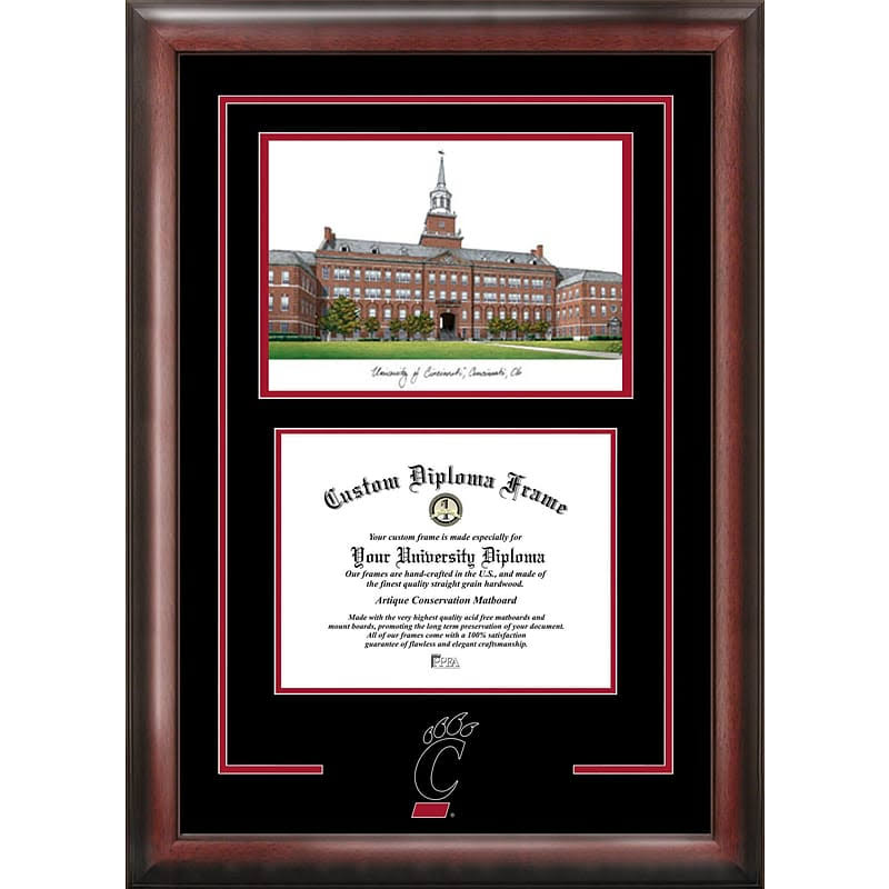8.5x22 x 11x22 Graduate Diploma Frame with Campus Images Lithograph M25867