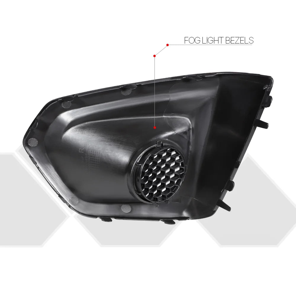 Black OE Replacement Front Bumper Fog Light Bezel Cover G274