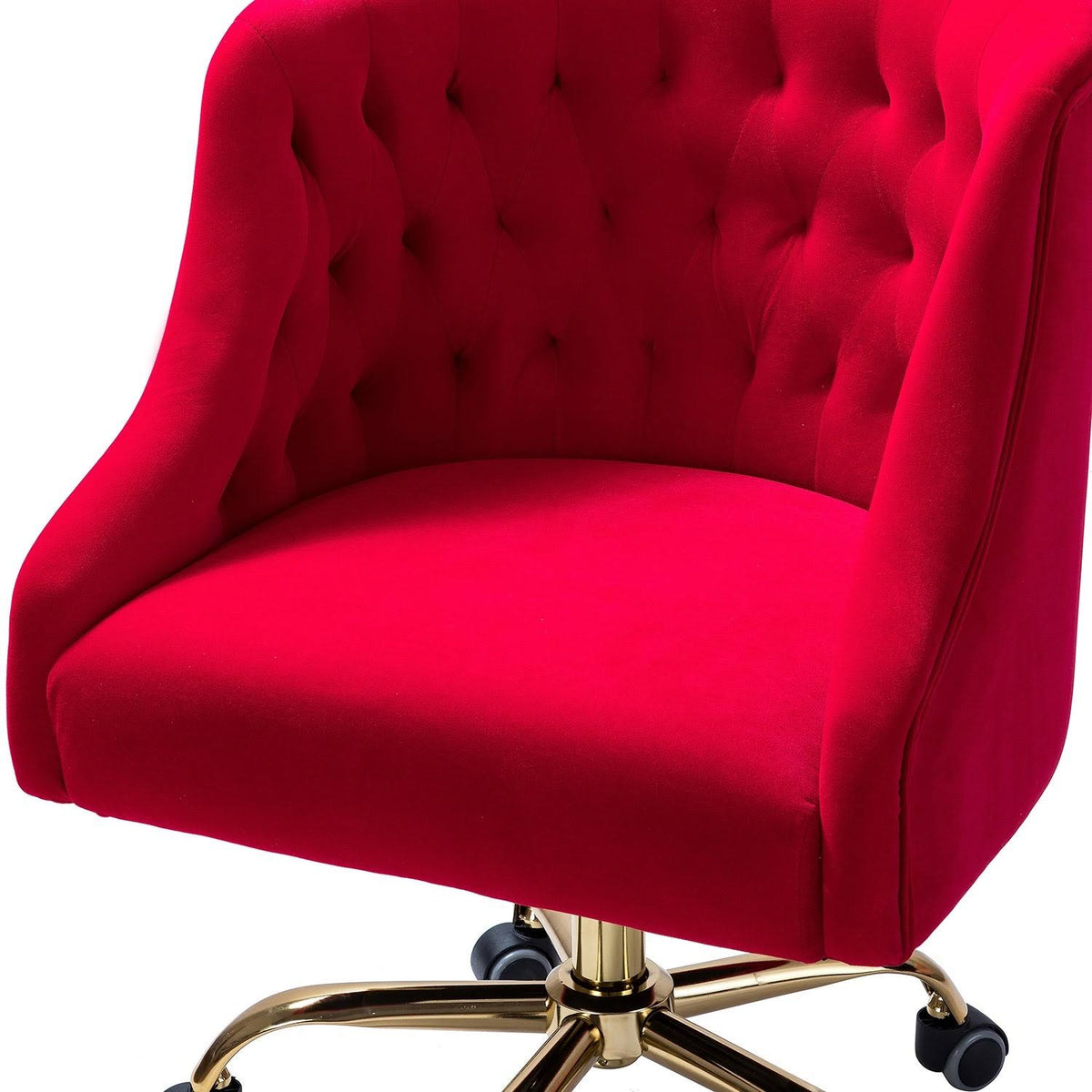 Grey Swivel Height Adjustable Task Chair with Gold Base I1617