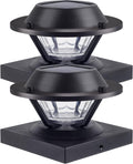 2 Pack Black Solar Post Lights M90049