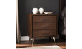 Walnut Bedside Table with Drawers P784019