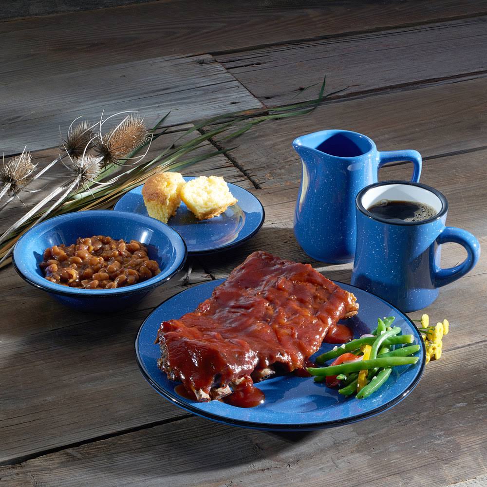 Ocean Blue Stoneware Plate - 36/Case U8179