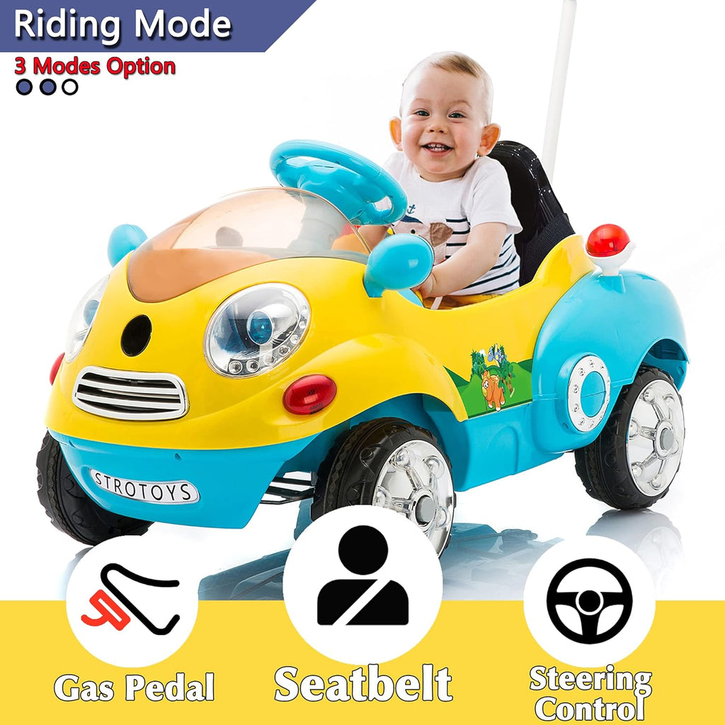Blue & Yellow Electric Ride On Car with Remote Control K99142