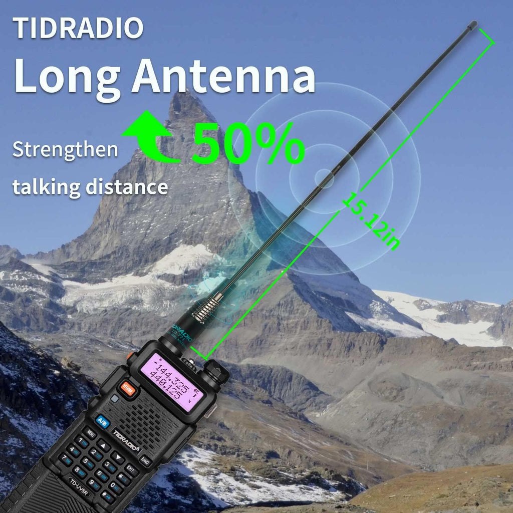 2 Pack Ham Radio Handheld Walkie Talkie with Rechargeable 3800mAh Extended Battery Antenna Earpiece and Programming Cable T692584