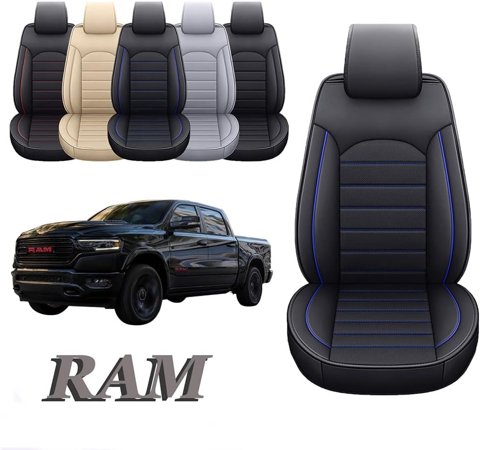 Waterproof Leather Car Seat Covers Full Set for Pickup Truck Y573993