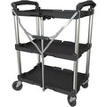 150 lb Capacity 3 Shelf Utility Cart, Black H845021