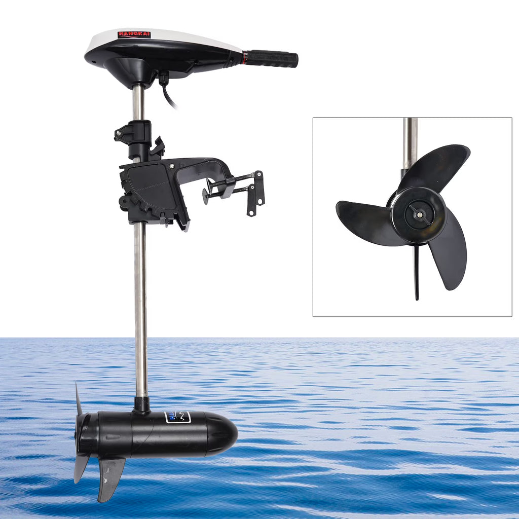Electric Trolling Motor 45LBS Thrust 12V Boat Motor with Retractable Handle Y7557