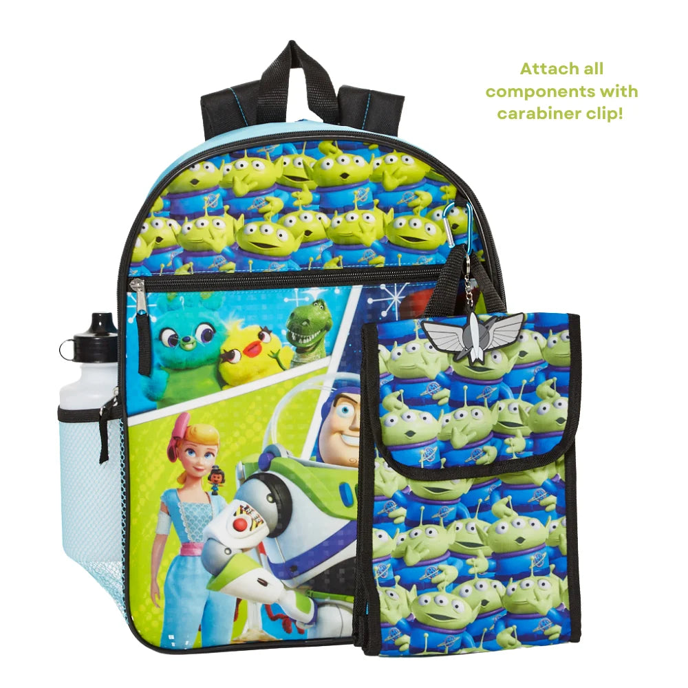 5 Piece Set Kids Backpack with Lunch Bag and Water Bottle 16 inch D19867