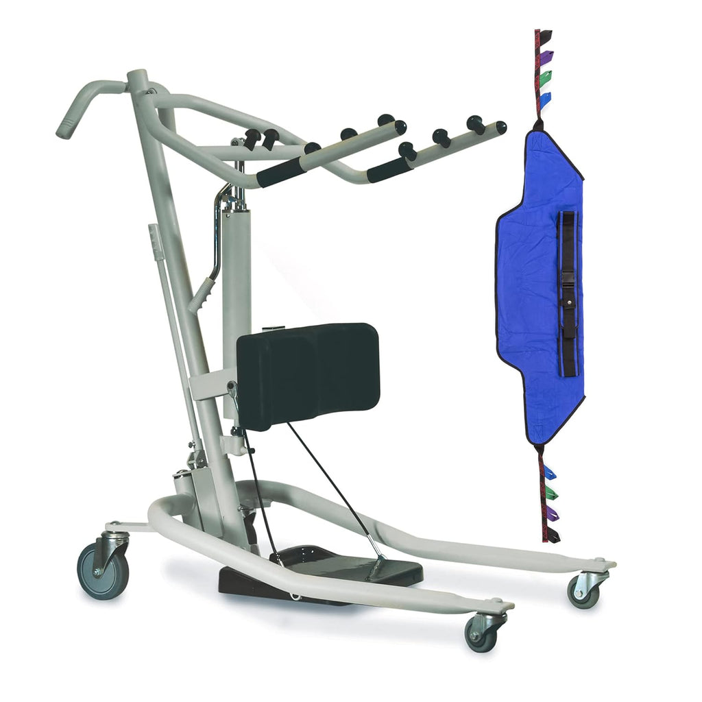 Hydraulic Stand-Up Patient Lift with Transfer Sling H454692