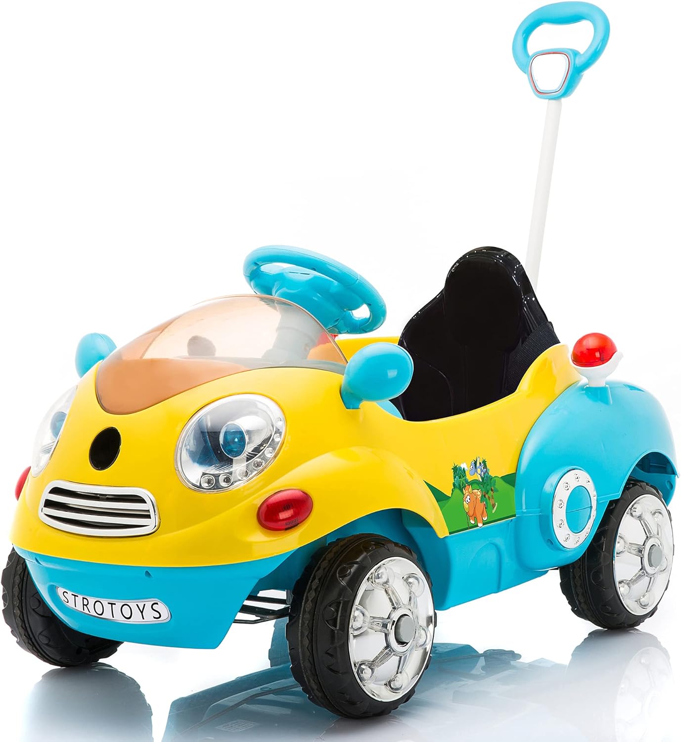 Blue & Yellow Electric Ride On Car with Remote Control K99142