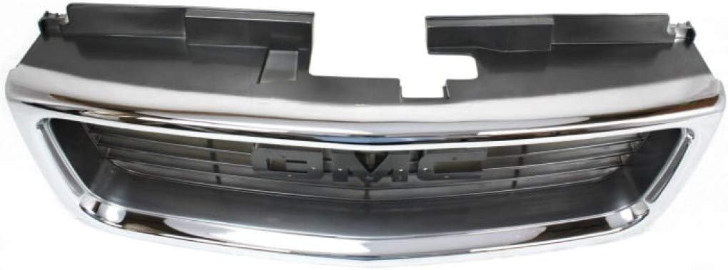 Chrome Shell Grille Assembly with Painted Silver/Gray Insert for GMC Jimmy 1998-2001 K216