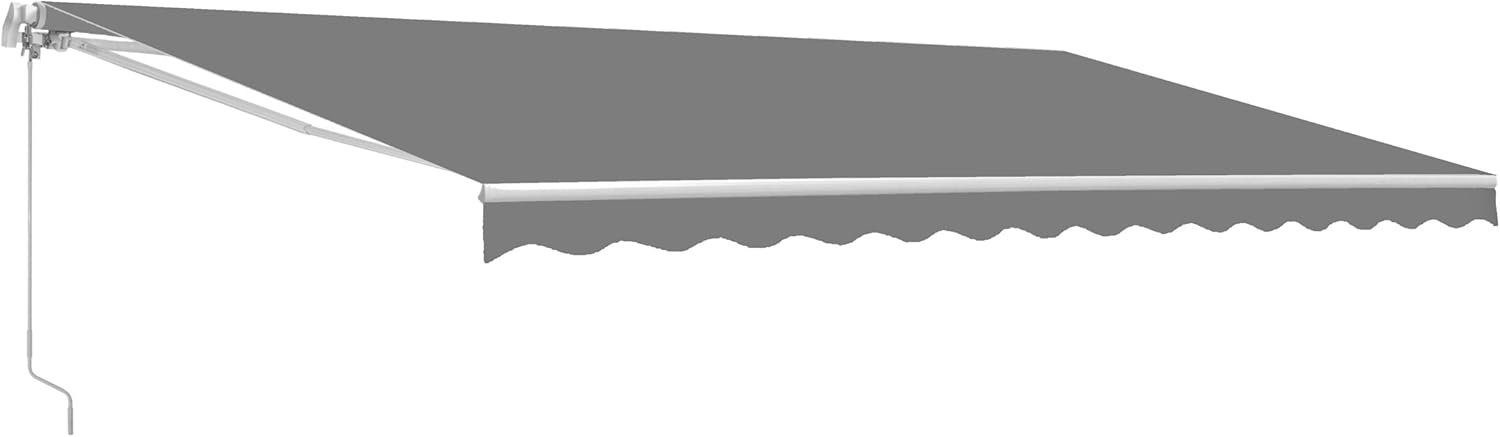 Brown 13 x 10 Feet Retractable Patio Awning Y34483