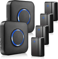Wireless Door Alarm Contact Sensor with 2 Plug-in Receiver 4 Door Sensors Q7109