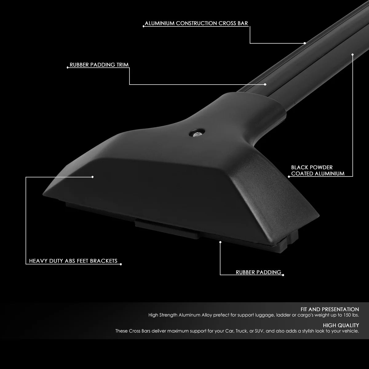 Aluminum Roof Rail Cross Bar Cargo Carrier B68437