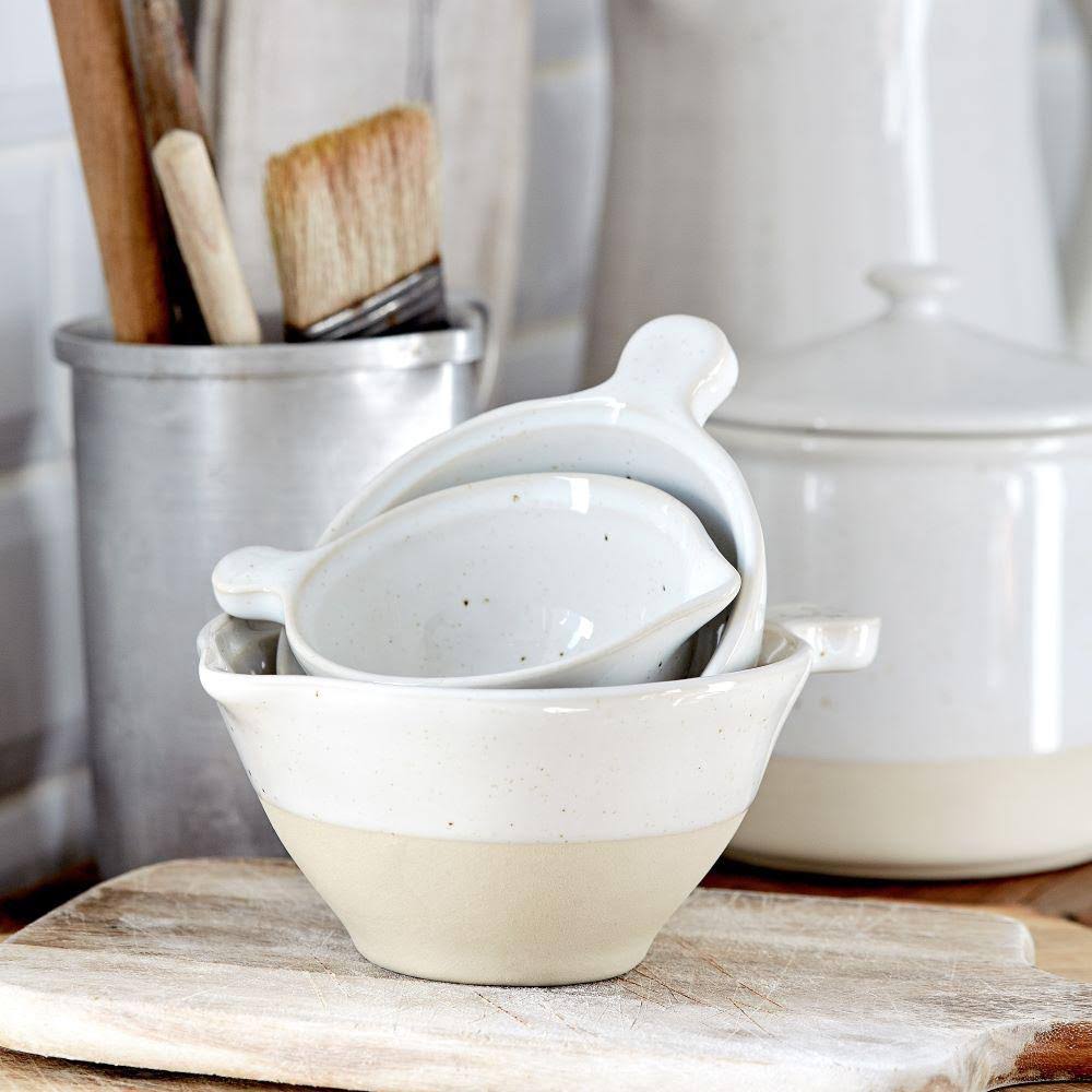 White Large Stoneware Ceramic Canister R80351
