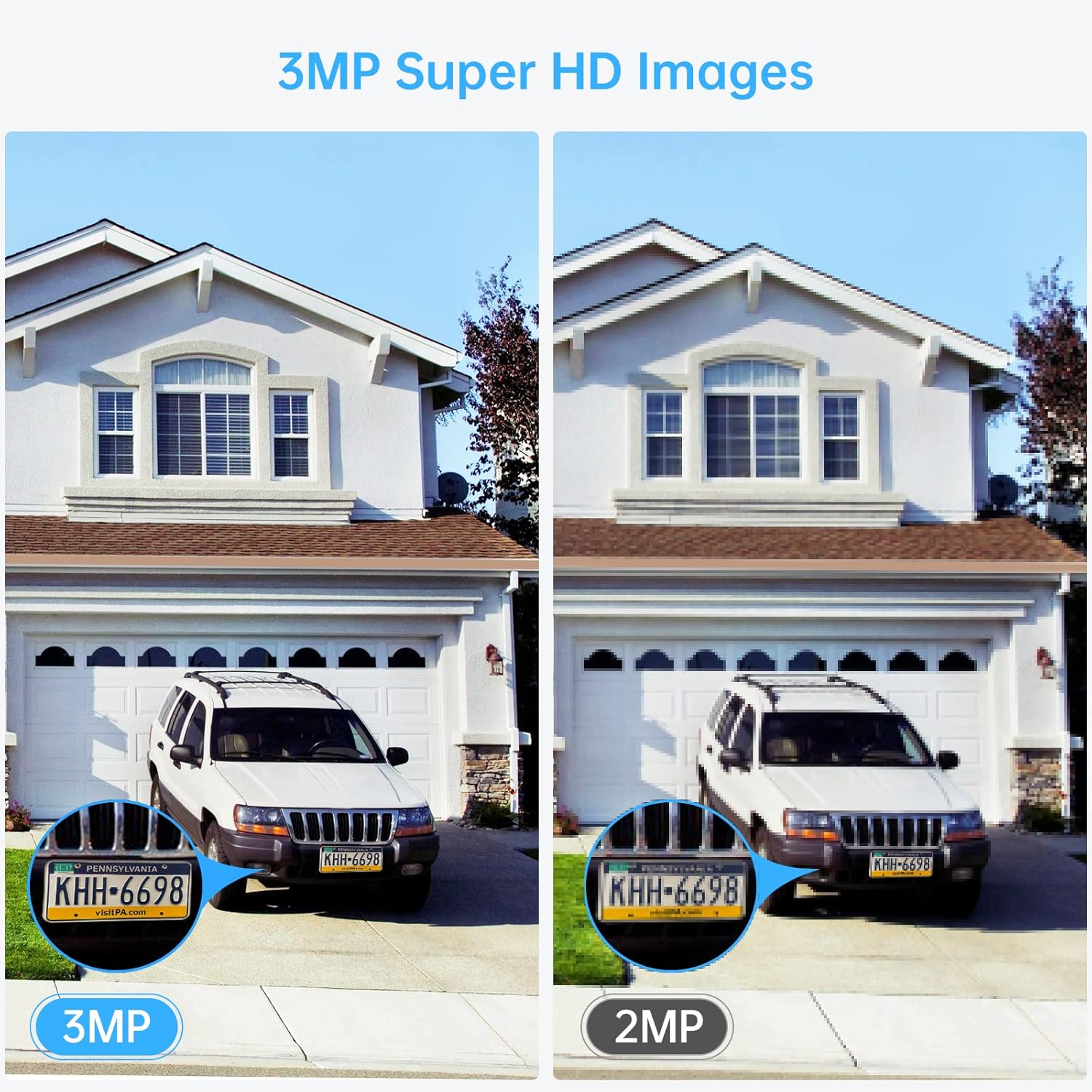 3MP 8CH Wireless Security Camera System with 12" Monitor, 4Pcs Outdoor Indoor IP Cameras Z53510