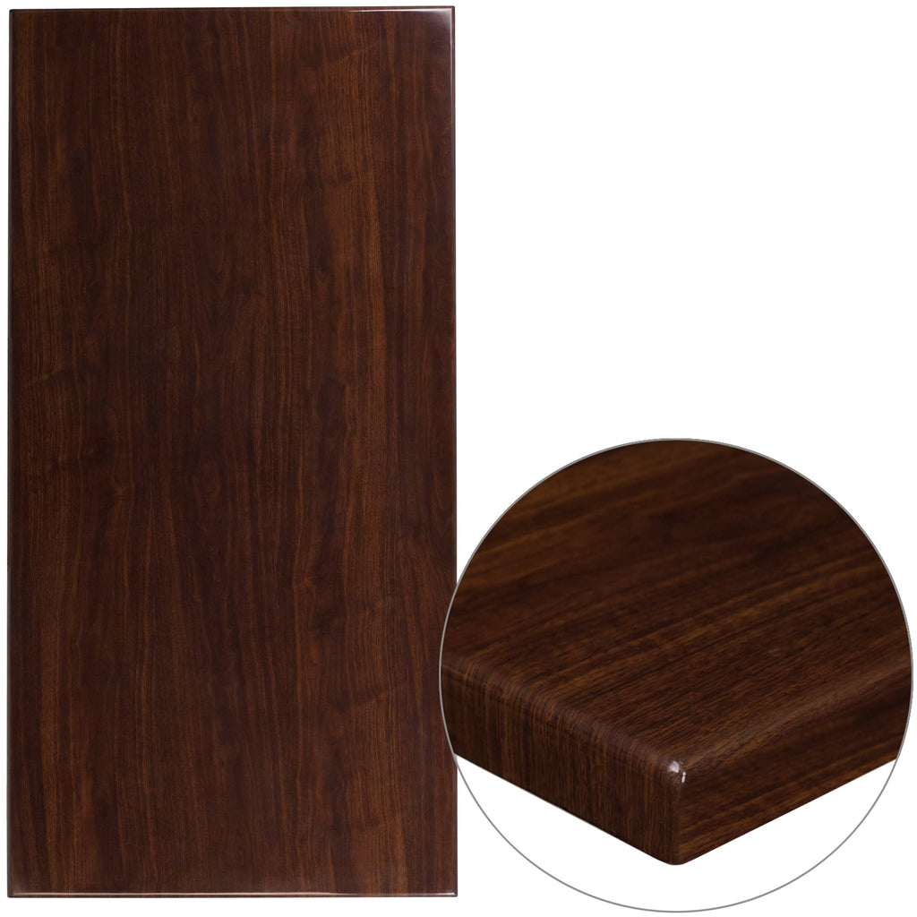 Rectangular Resin Mahogany Table Top W4054