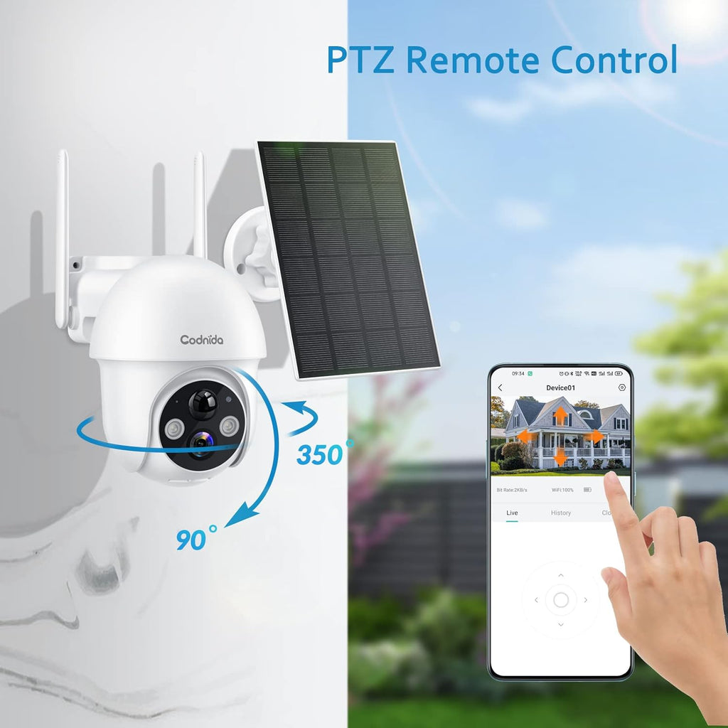Wireless Outdoor Security Camera with Night Vision and 2-Way Audio F145
