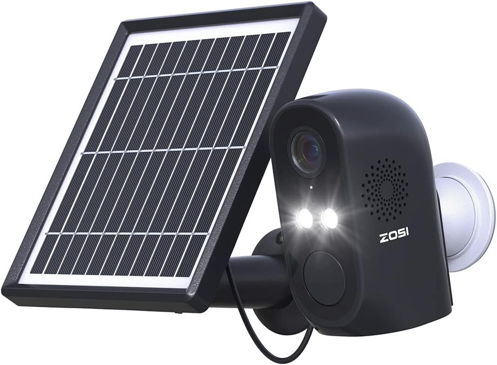1080P Wire Free Rechargeable Battery Powered Camera with Solar Panel, 2-Way Audio, Pack of 2 Z728