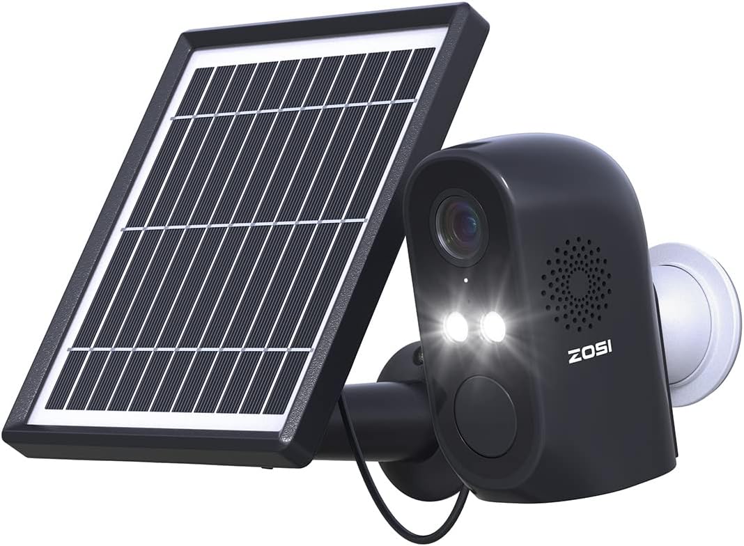 1080P Wire Free Rechargeable Battery Powered Camera with Solar Panel, 2-Way Audio, Pack of 2 Z728