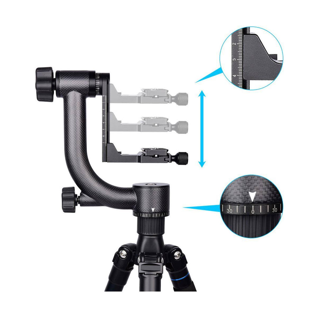 Carbon Fiber Camera Gimbal Tripod Head X546