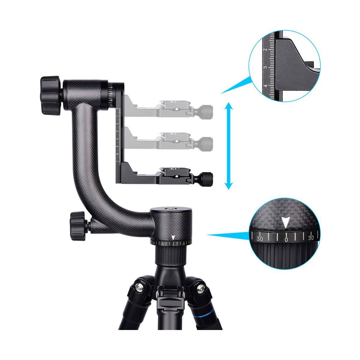 Carbon Fiber Camera Gimbal Tripod Head X546