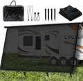 17'x9' Black Mesh RV Awning Shade Screen S82077