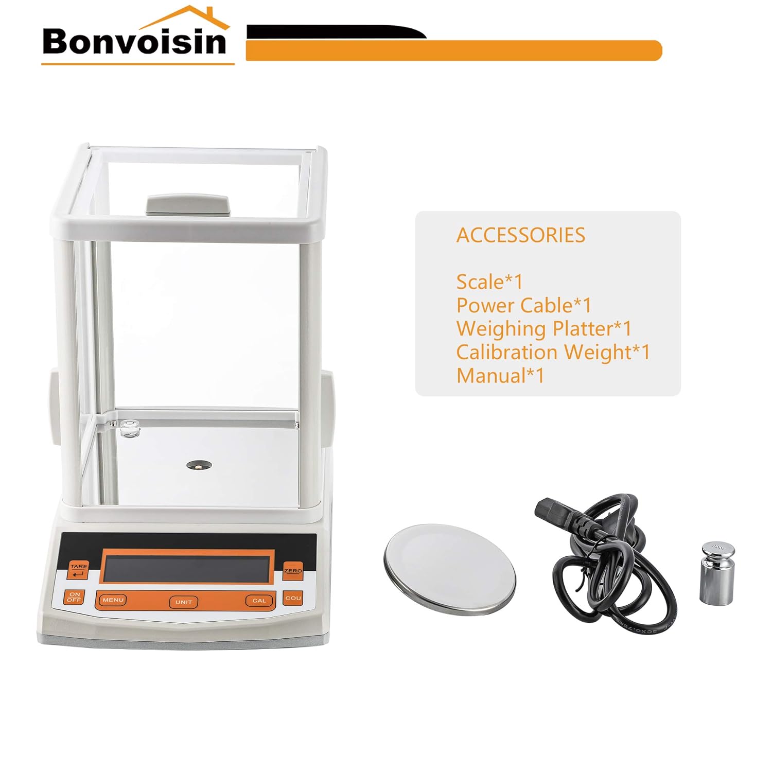 Analytical Balance 300g x 1mg Precision Lab Scale with LCD Display B71512
