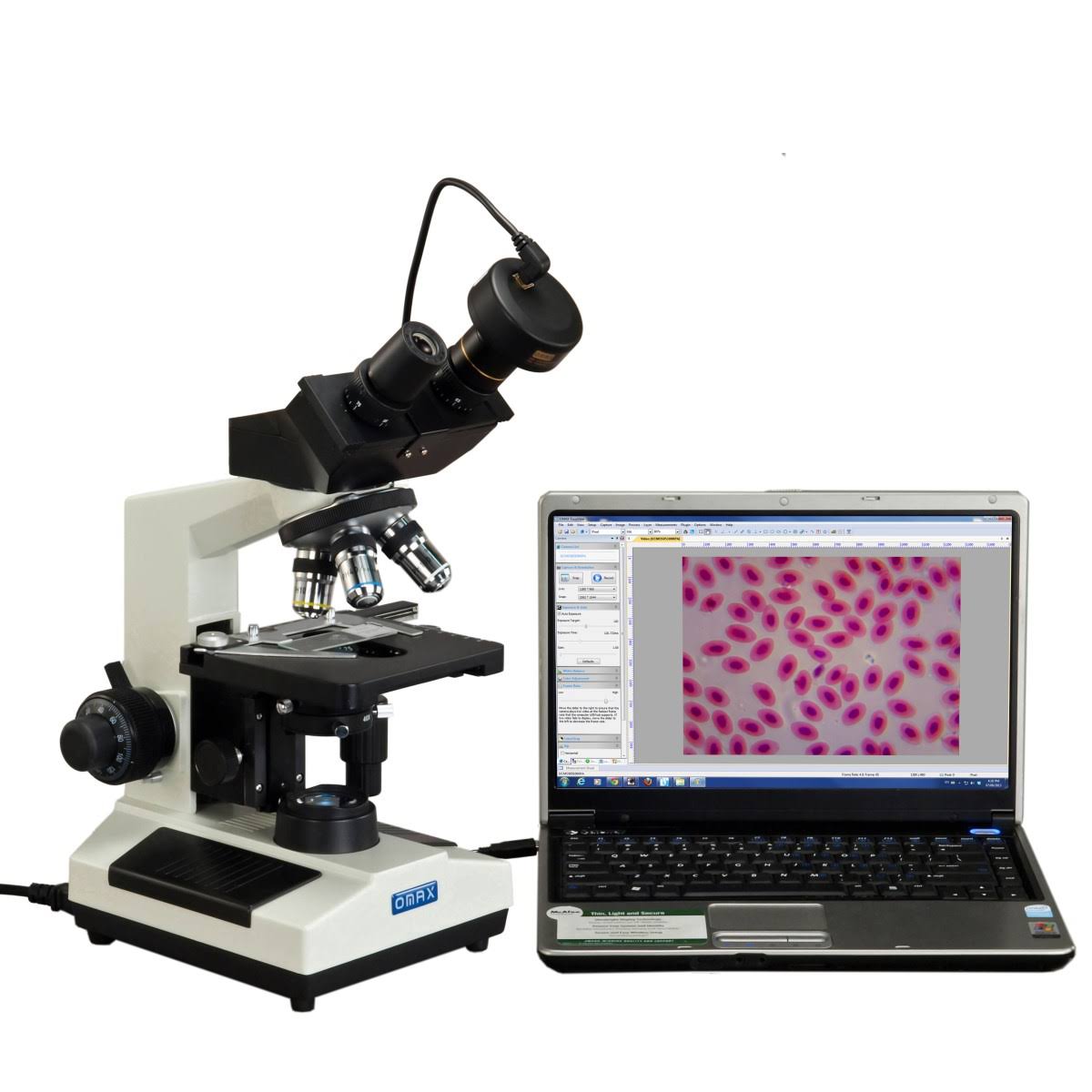 40X-2000X Phase Contrast Binocular Compound LED Microscope with 5MP Camera L243491