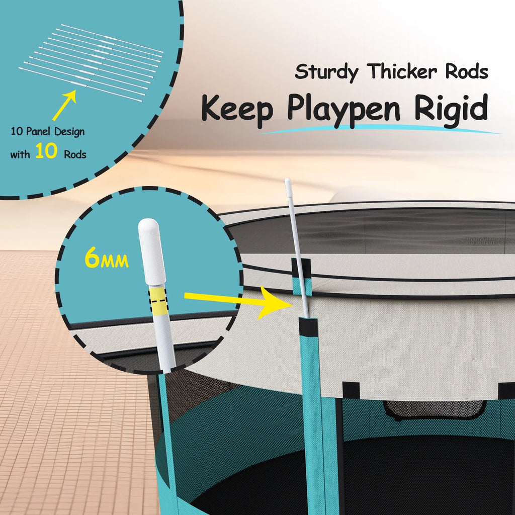 Large Foldable Pet Playpen with Carrying Case S9870