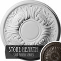 11 3/4 inch x 1 1/4 inch Ceiling Medallion Hand-Painted Stone O628