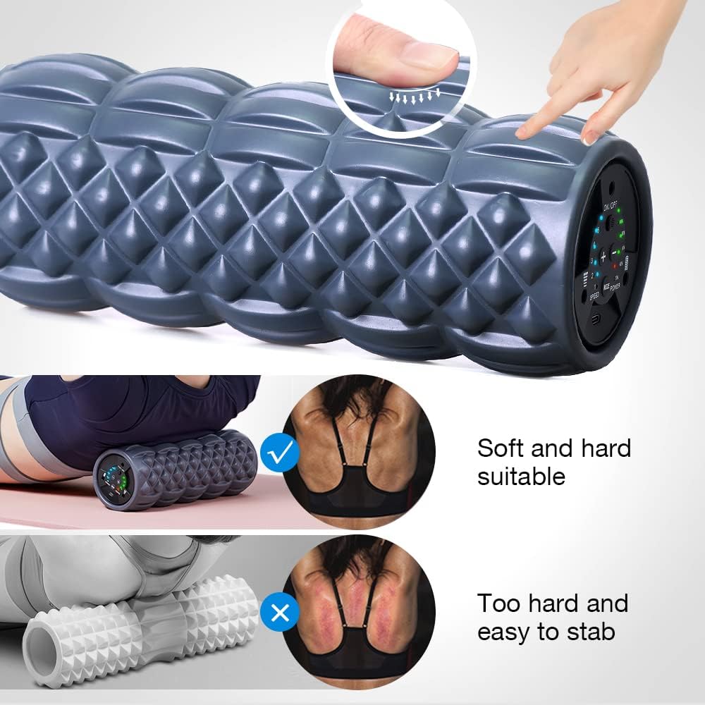 Vibrating Electric Foam Roller with Remote P9738