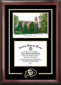 Satin Mahogany Diploma Frame with Lithograph E7454