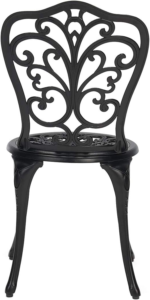 3-Piece Cast Aluminum Patio Bistro Set Black N994056