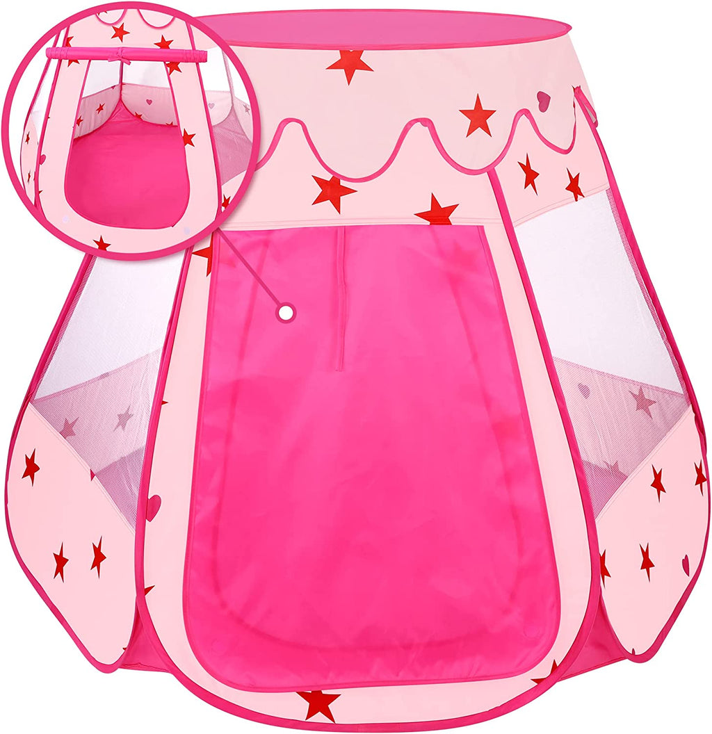 Princess Pop Up Tent with Star Lights and Portable Bag J6749