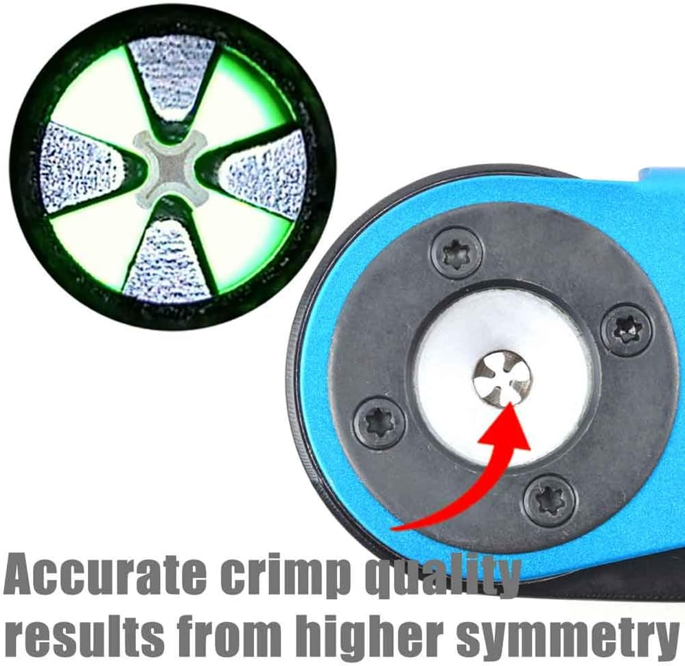 8 indent crimping tool for heavy duty circular rectangular electrical connector wire 12-26 awg Q98038