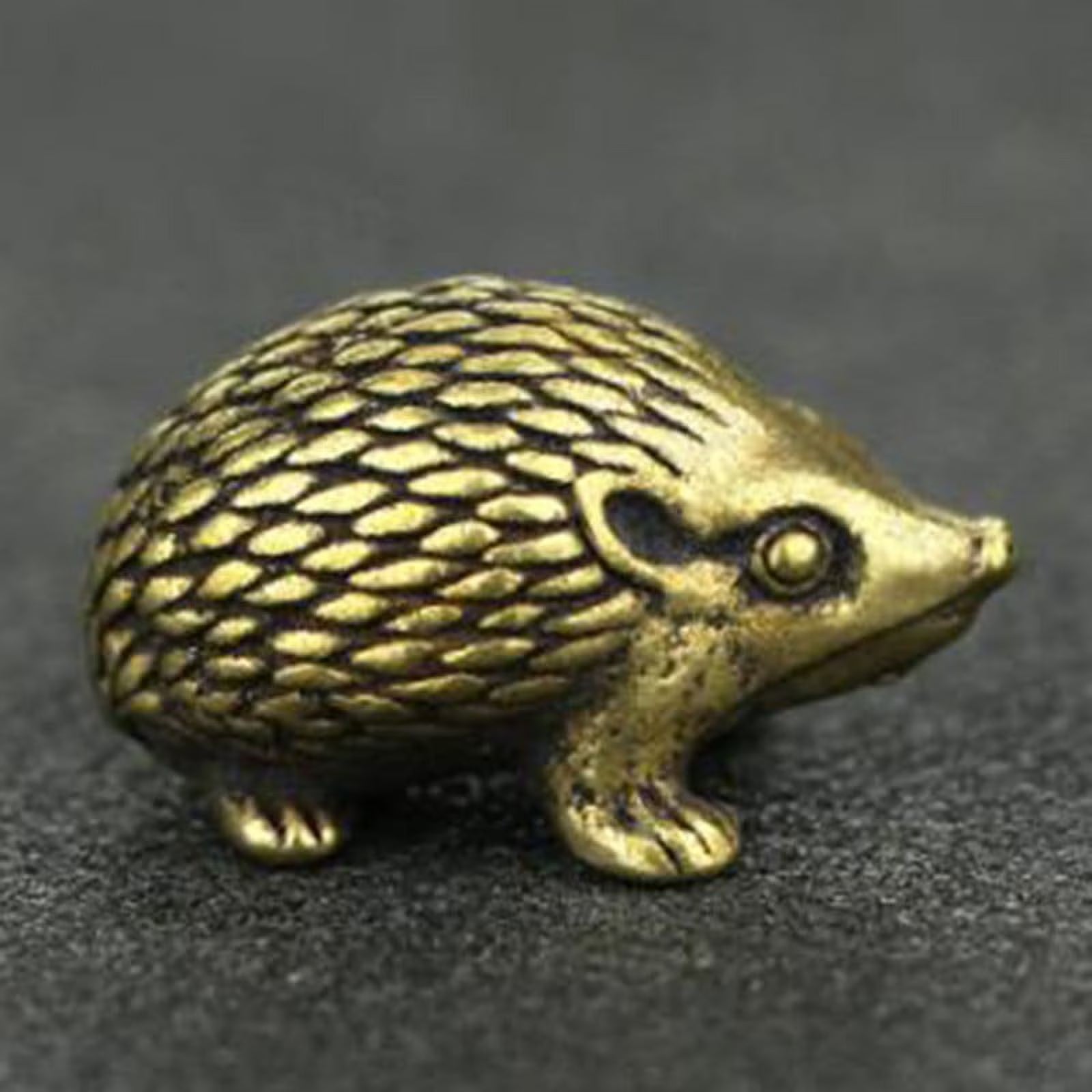 Brass Hedgehog Statue Home Decor Ornaments T4359