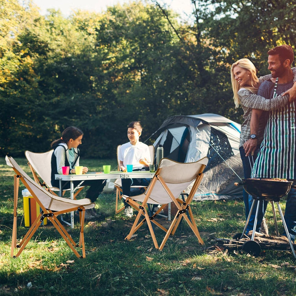 Wood Camping Chair with Carry Bag F264611