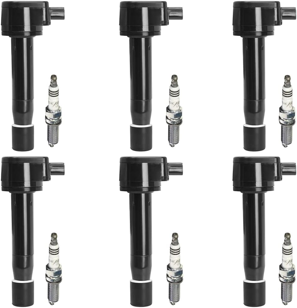 6pcs Ignition Coil Pack + Spark Plugs for Acura Honda V6 3.5L 3.7L 2008-2017 Z81836