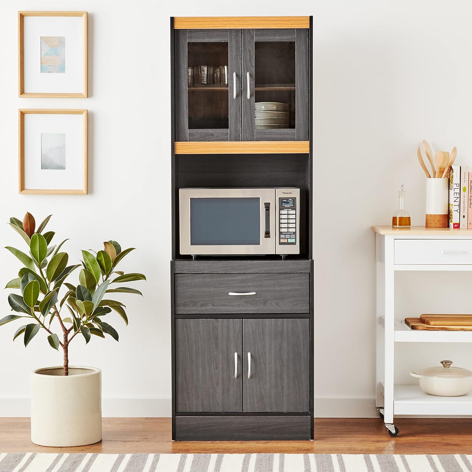 Black Beech China Cabinet J249802