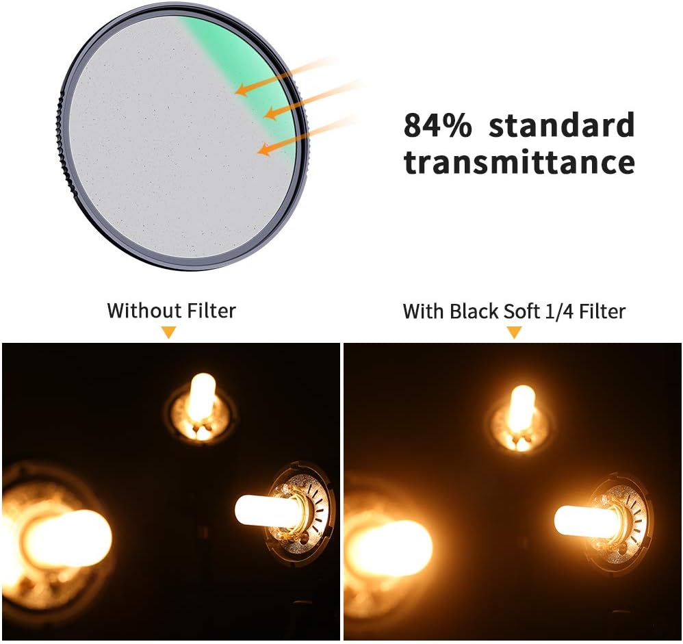 67mm Black Diffusion 1/4 Filter with 28 Multi-Layer Coatings Y128644