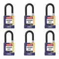 Keyed Padlock with Shackle, Pack of 6 T9025