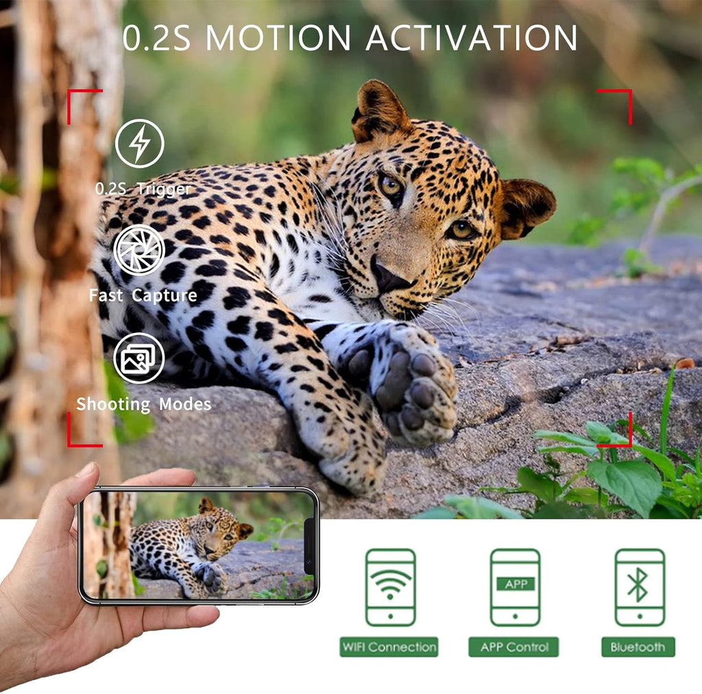 WiFi Trail Camera, 1520P 36MP Night Vision Motion Activated Waterproof Hunting Camera C6169