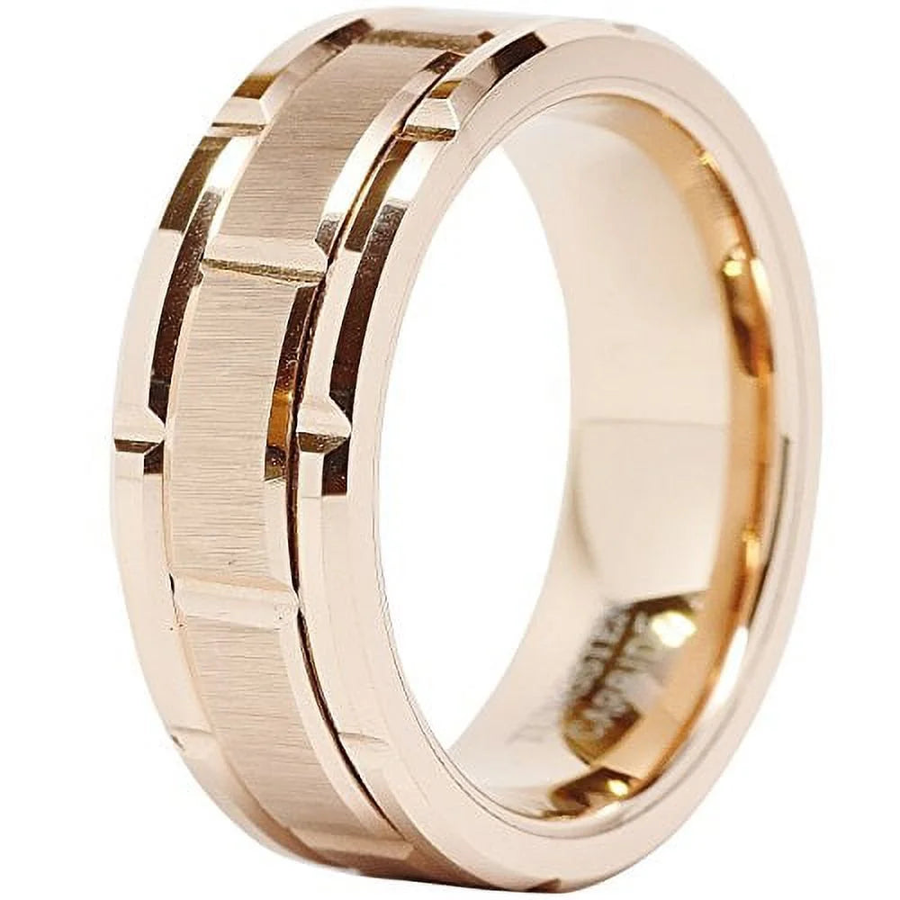 Rose Gold Tungsten Ring G9810